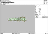 Crearionstext 2601 Embroidery File 6 sizes