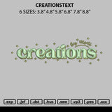 Crearionstext 2601 Embroidery File 6 sizes