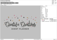 Creative Creations Embroidery File 4 size