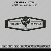 Creative Customs Embroidery File 4 size