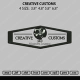 Creative Customs Embroidery File 4 size