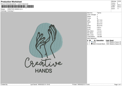 Creativ Hands mbroidery File 6 sizes