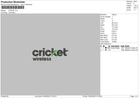 Cricket Embroidery File 6 sizes