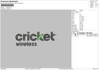 Cricket Embroidery File 6 sizes