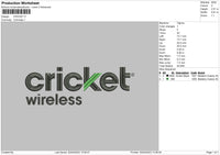 Cricket Embroidery File 6 sizes