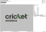 Cricket Embroidery File 6 sizes