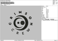 Crimsontext Embroidery File 6 sizes