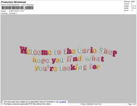 Curio Shop Embroidery File 3 size