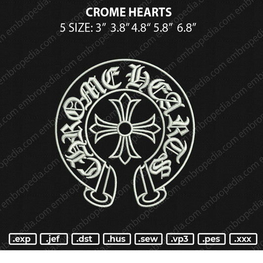 Crome Hearts Embroidery Design File 5 size