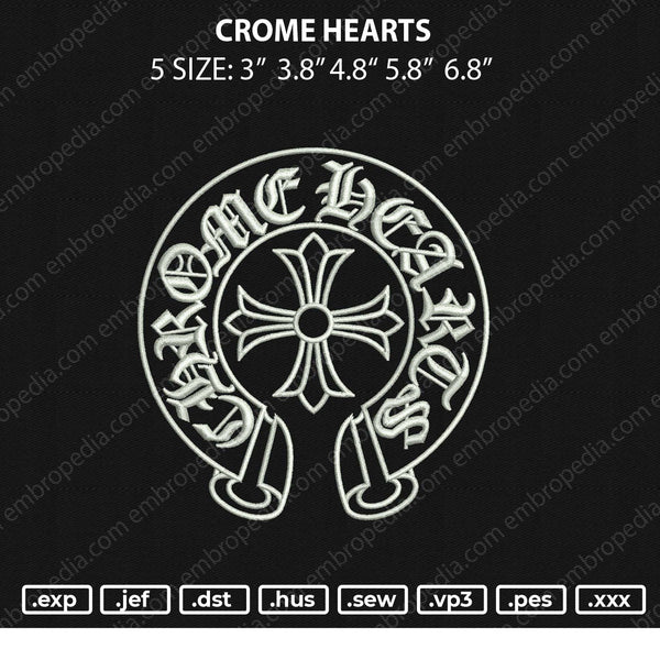 Crome Hearts ERmbroidery File 5 size