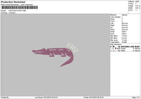 Crocodile 01 Embroidery File 6 sizes