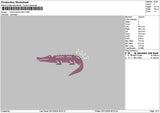 Crocodile 01 Embroidery File 6 sizes
