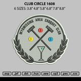 Club Circle 1608 Embroidery File 6 sizes