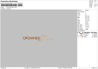Crowned Mai Embroidery File 4 size