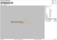 Crowned Mai Embroidery File 4 size
