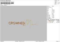 Crowned Mai Embroidery File 4 size