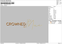 Crowned Mai Embroidery File 4 size