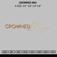 Crowned Mai Embroidery File 4 size