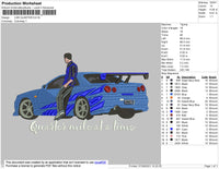 Car Quarter Embroidery File 4 size