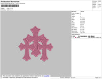 Cross Embroidery File 3 size