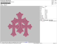 Cross Embroidery File 3 size