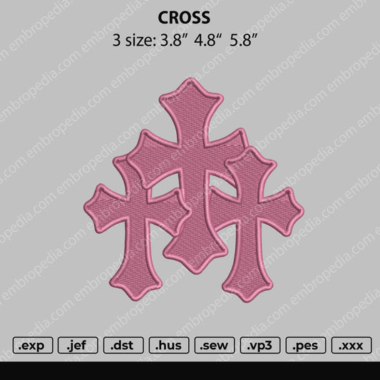 Cross Embroidery File 3 size