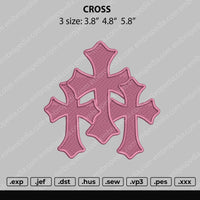 Cross Embroidery File 3 size