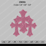 Cross Embroidery File 3 size
