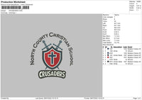 Crusaders Embroidery File 4 sizes