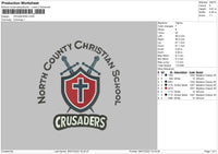Crusaders Embroidery File 4 sizes