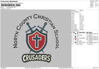 Crusaders Embroidery File 4 sizes