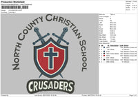 Crusaders Embroidery File 4 sizes