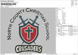 Crusaders Embroidery File 4 sizes