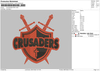 Crusaders Red Embroidery File 4 sizes