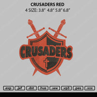 Crusaders Red Embroidery File 4 sizes
