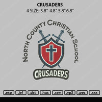 Crusaders Embroidery File 4 sizes