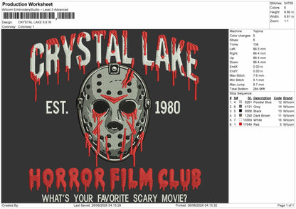 Crystal Blood Embroidery Machine Design File 6 sizes