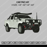 Car YNZ 34Y Embroidery File 4 size