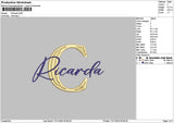 Ricardatext Embroidery File 6 sizes