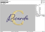 Ricardatext Embroidery File 6 sizes
