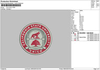 Csucircle Embroidery File 6 sizes