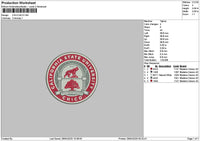 Csucircle Embroidery File 6 sizes