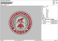 Csucircle Embroidery File 6 sizes