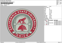 Csucircle Embroidery File 6 sizes