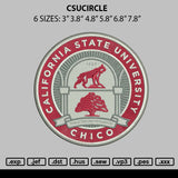 Csucircle Embroidery File 6 sizes