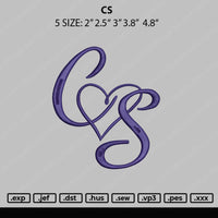 CS Embroidery File 4 size
