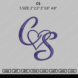CS Embroidery File 4 size
