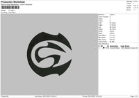 CS Logo Embroidery File 5 size