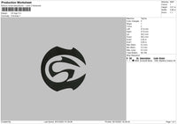 CS Logo Embroidery File 5 size