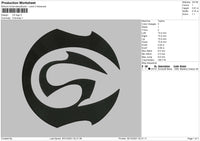 CS Logo Embroidery File 5 size